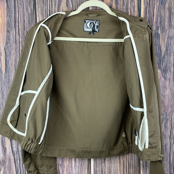 Woman’s Volcom ‘Lovin Phoebe’ Brown Jacket With Snap Details - Size Medium - Picture 5 of 7